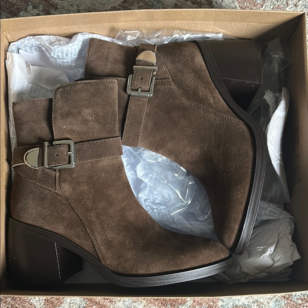Brown Suede Ankle Boots